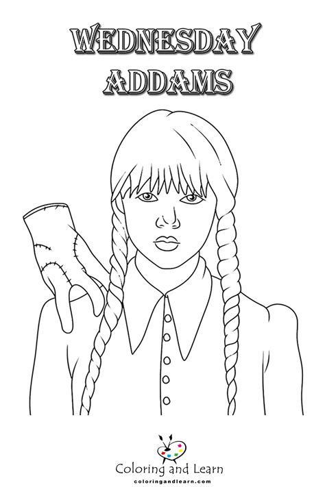 Wednesday Addams Coloring Pages 